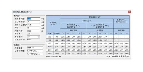 滚珠丝杠扭矩计算工具v1.0