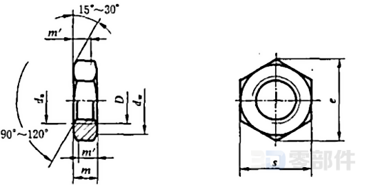 精密机械用六角螺母 GB/T18195-2000