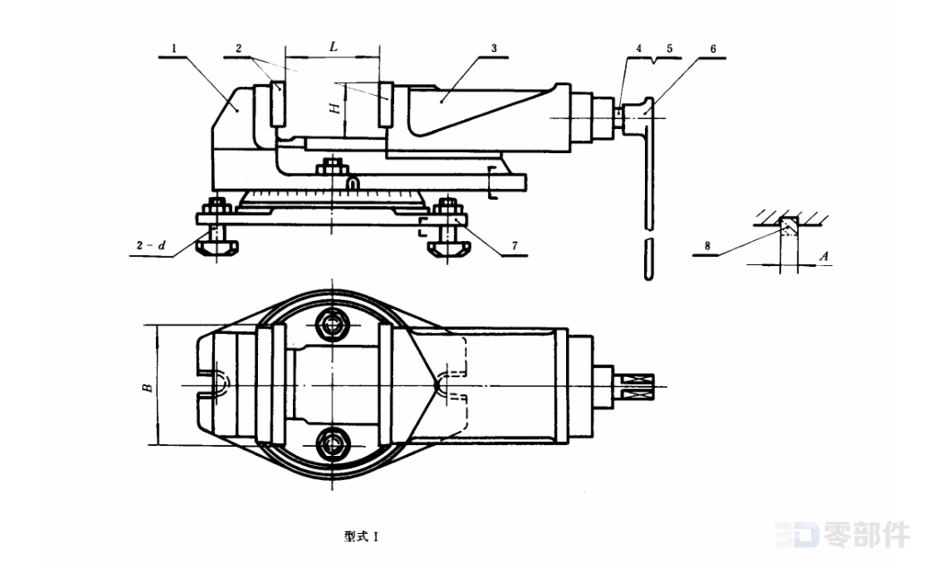 机床用平口虎钳I型 GB/T4344-84