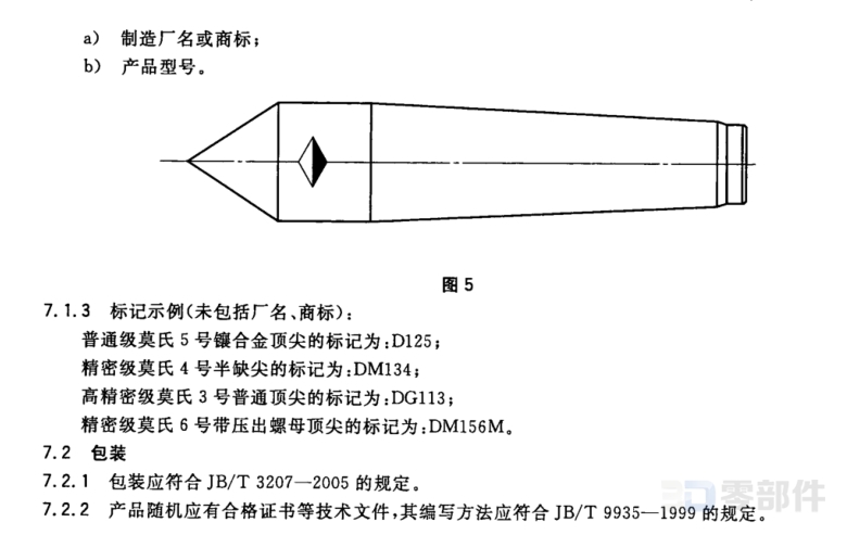 固定顶尖III型 GB/T9204-2008