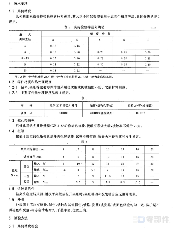 扳手钻夹头型式I GB/T6087-93