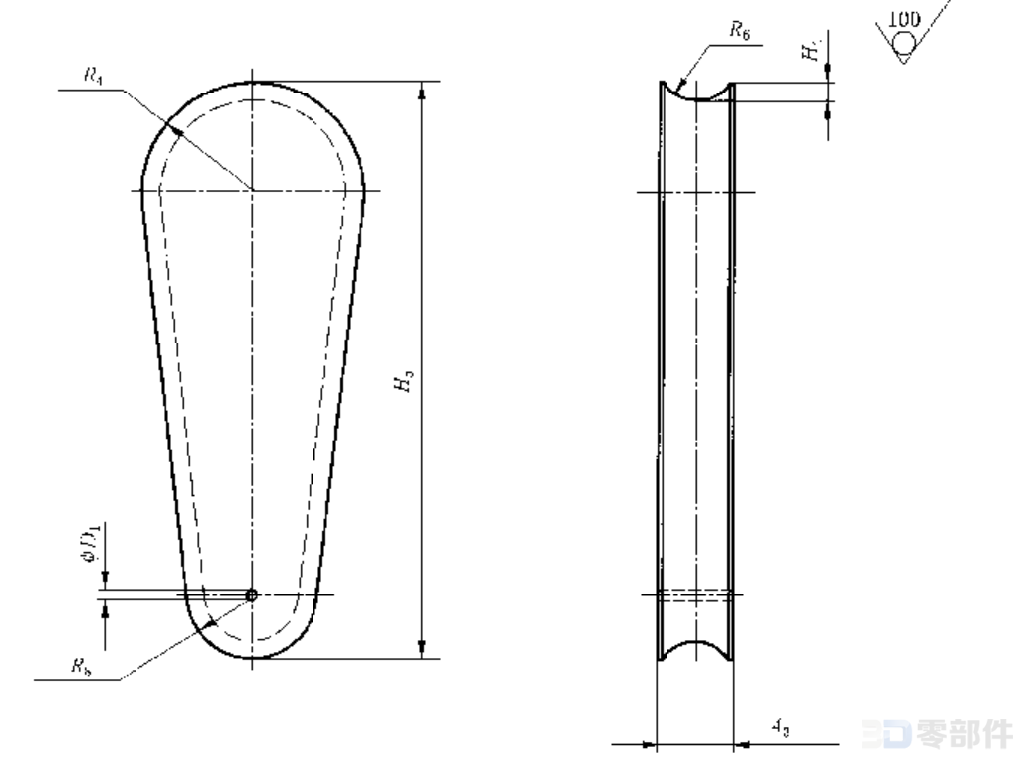 钢丝绳用楔型接头_楔 GB/T5973-2006