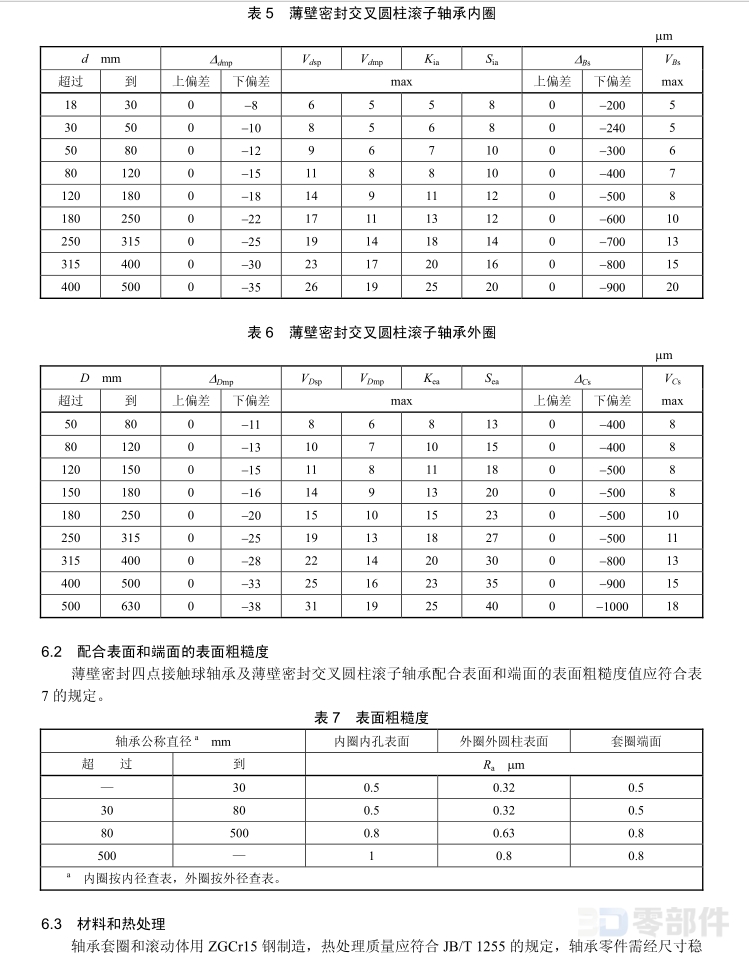 机器人用薄壁密封交叉圆柱滚子轴承 JB/T6636-2007