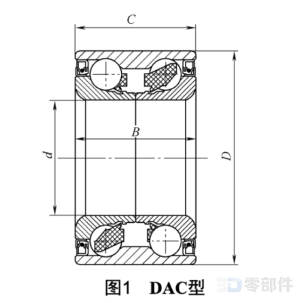 双列角接触球轴承单元DAC型 JB/T10238-2017