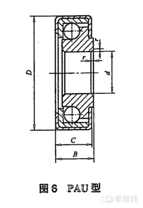 非磨球轴承PAU型 JB/T7358-1994