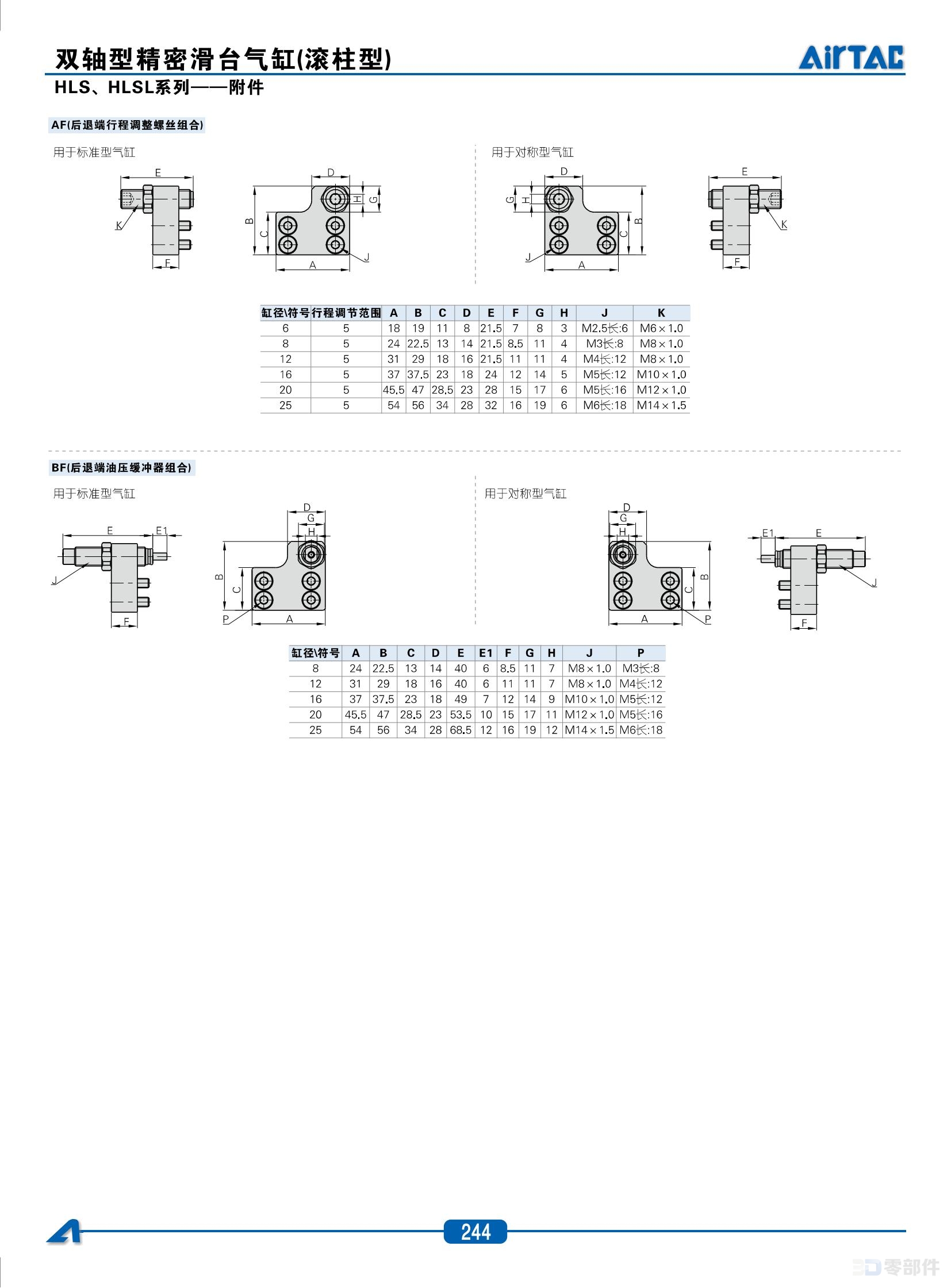 亚德客HLS双轴型精密滑台气缸