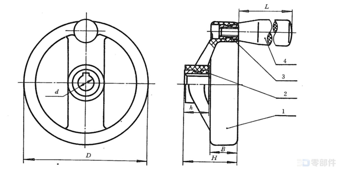 双辐条手轮 JBT7273.9-1994