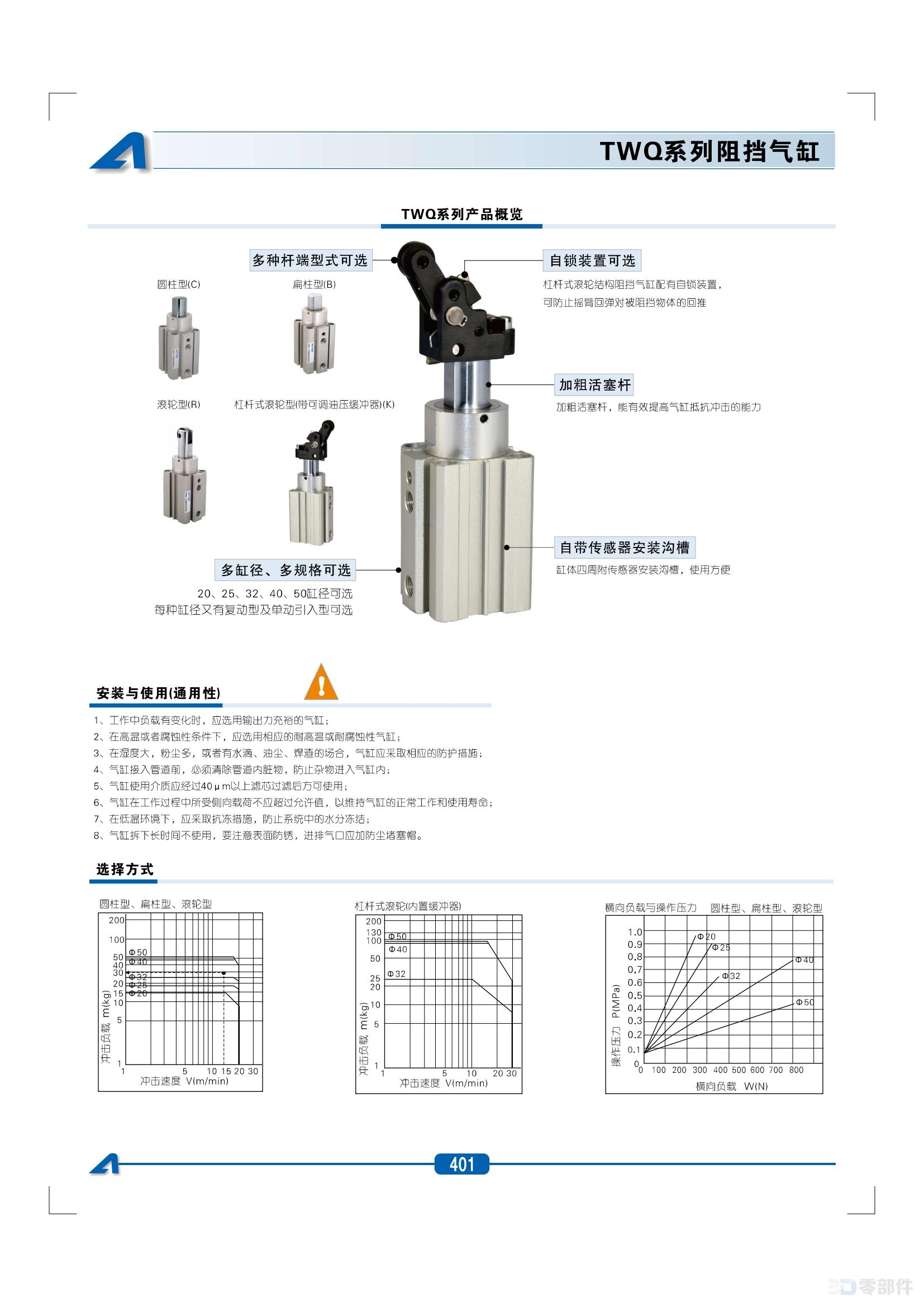 亚德克 TWQ系列阻挡气缸