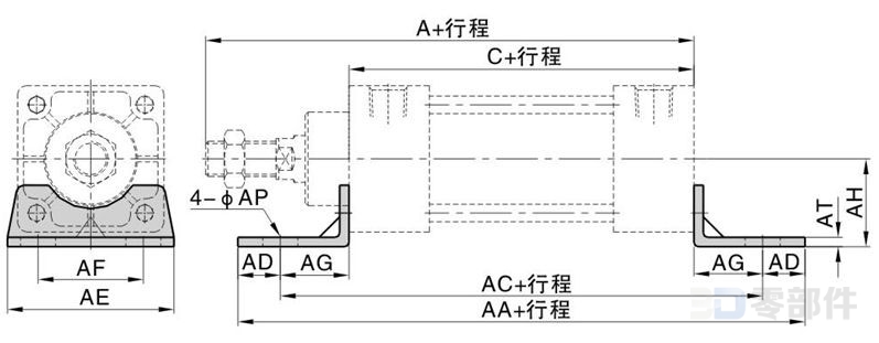 亚德克 SC系列LB脚座