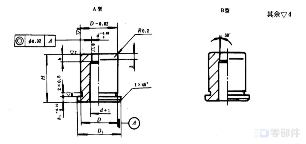 带肩圆凹模 JB/T8057.5-1995